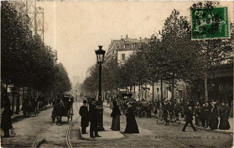 Carte postale ancienne Avenue Niel à Paris 17e