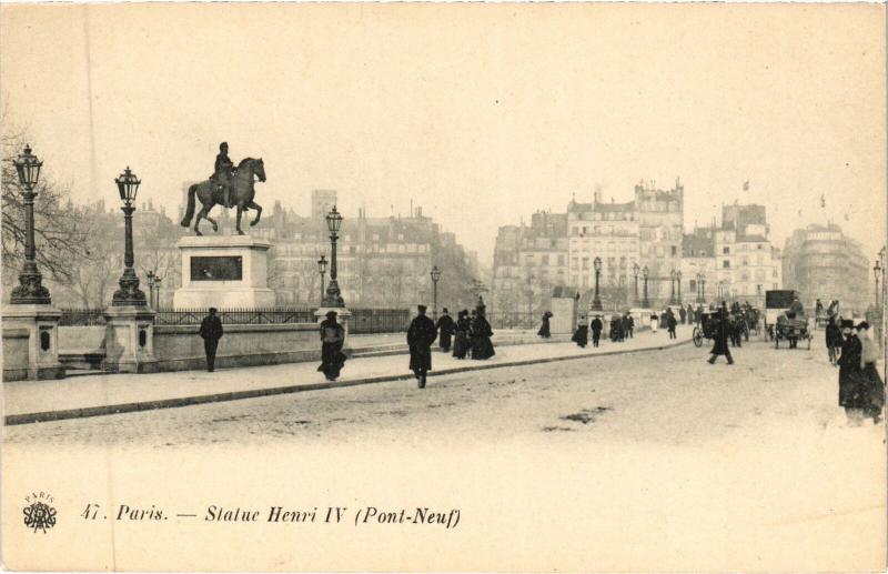 Carte postale ancienne Paris Statue henri Iv