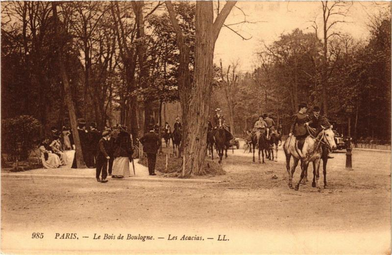 Carte postale ancienne Le Bois de Boulogne - Les Acacias à Paris 16e