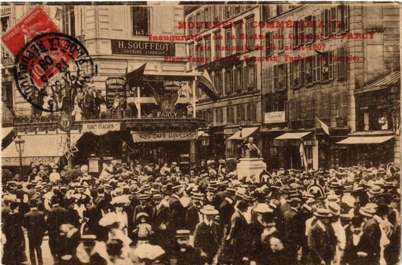 Carte postale ancienne Paris 3e Paris-Monument Commemoratif. Inauguration de la Statue à Paris 3e