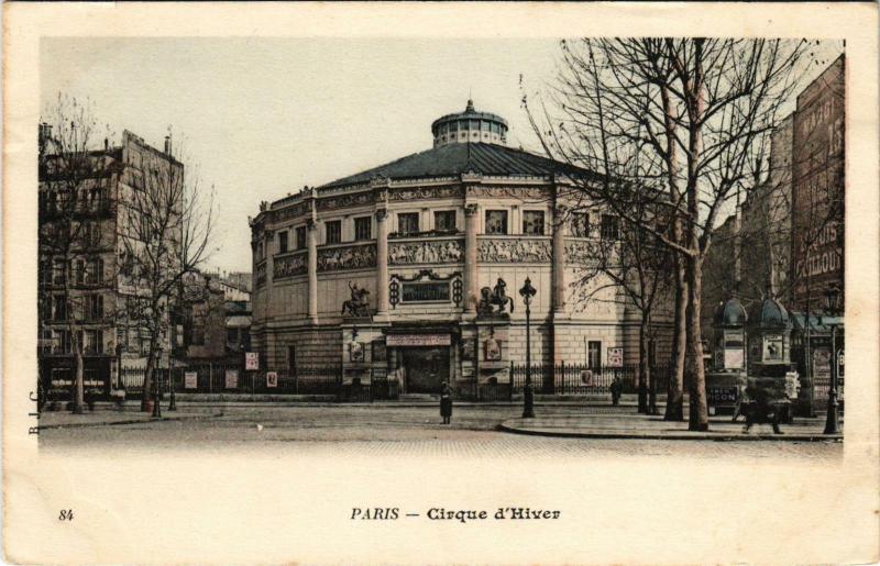 Carte postale ancienne Cirque d'Hiver à Paris 3e