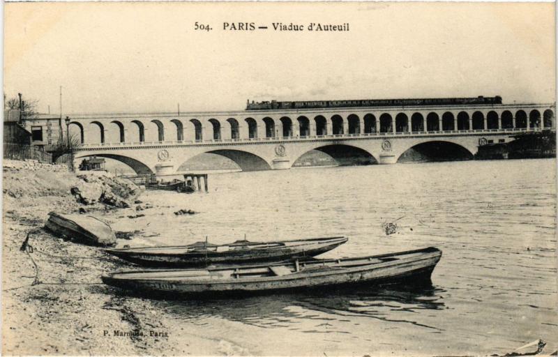 Carte postale ancienne Viaduc d'Auteuil à Paris 16e