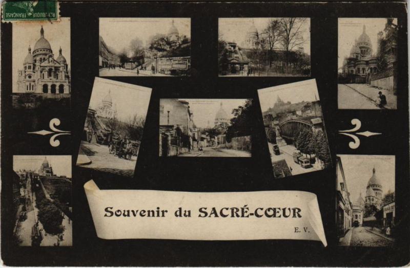 Carte postale ancienne Souvenir du Sacré-Coeur à Paris 18e