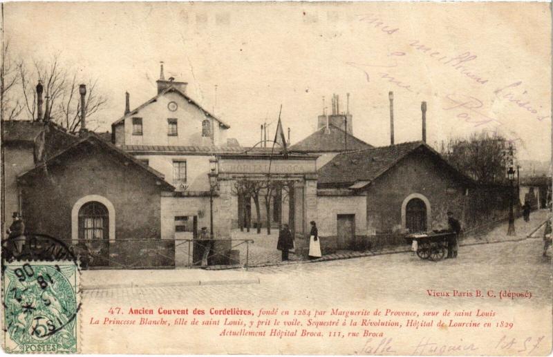 Carte postale ancienne Paris 13e - Ancien Couvent des Cordeliéres à Paris 13e