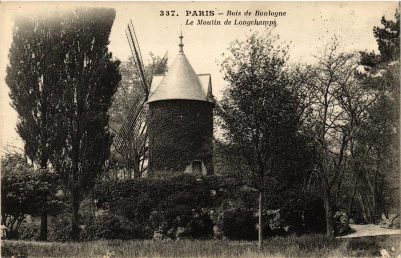 Carte postale ancienne Bois de Boulogne - Le Moulin de Longchamps à Paris 16e