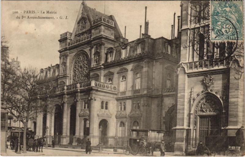 Carte postale ancienne Paris 1e La Mairie à Paris 1er