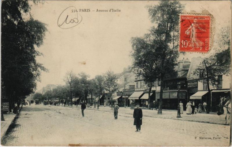 Carte postale ancienne Paris 13e - 531. Avenue d'Italie à Paris 13e
