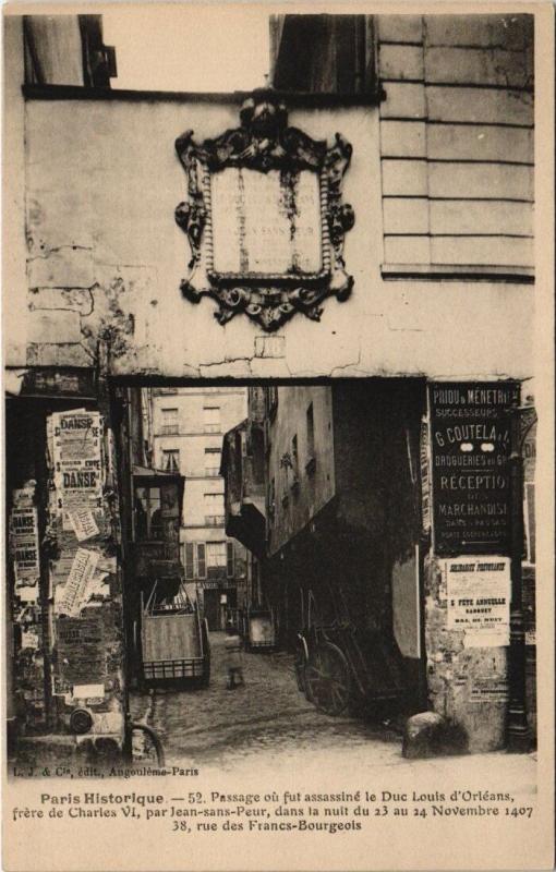 Carte postale ancienne Paris 3e - Paris Historique à Paris 3e