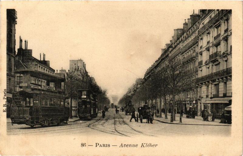 Carte postale ancienne Avenue Kléber à Paris 16e