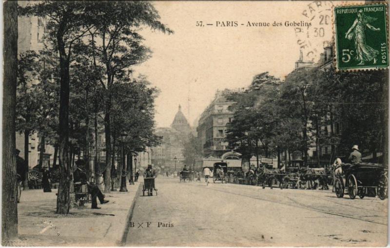 Carte postale ancienne Paris 13e - 57. Avenue des Gobelins à Paris 13e