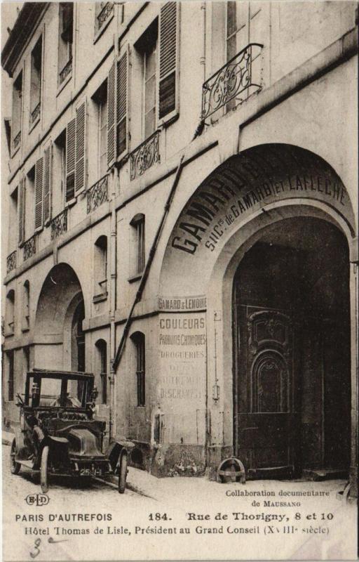 Carte postale ancienne Paris 3e - Rue de Thorigny, 8et10 à Paris 3e