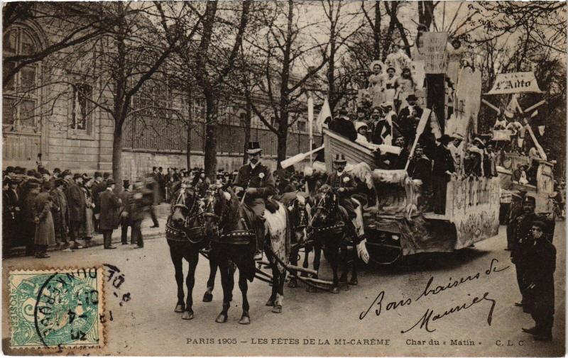Carte postale ancienne Paris - Les Fétes de la Mi-Caréme à Paris