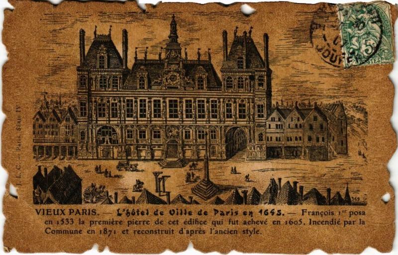 Carte postale ancienne Paris 4e - L'Hotel de Ville à Paris 4e