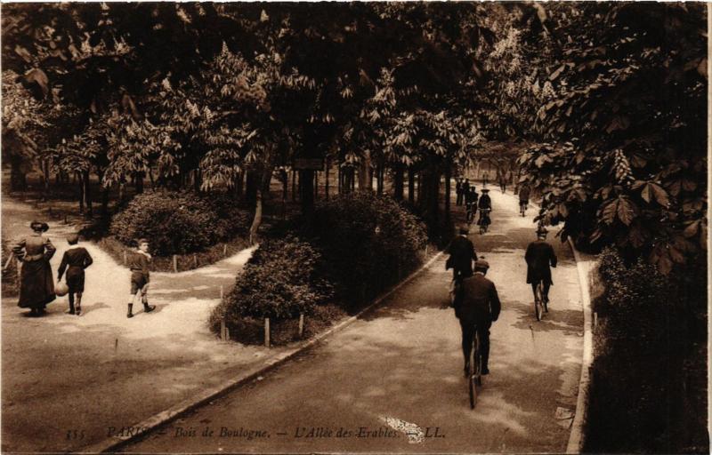 Carte postale ancienne Le Bois de Boulogne - L'Allée des Erables à Neuilly-sur-Seine