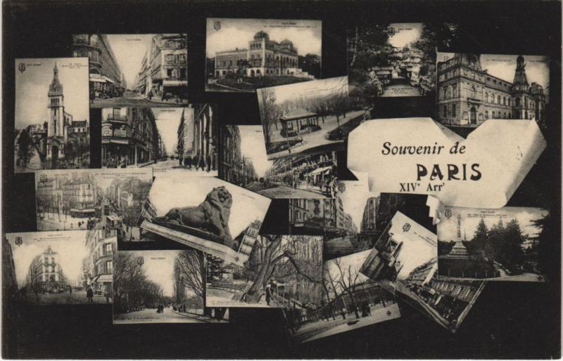 Carte postale ancienne Souvenir de Paris XIVe Arrondissement à Paris 14e