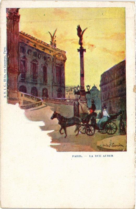 Carte postale ancienne Paris Rue Auber