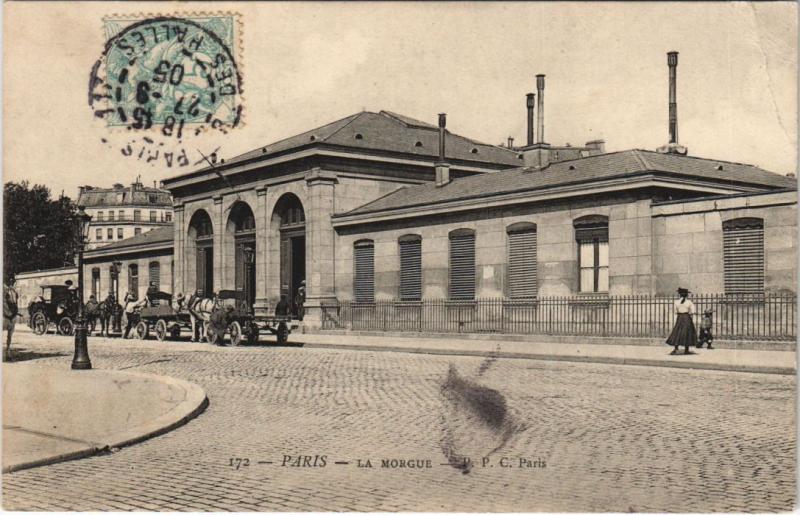 Carte postale ancienne Paris - La Morgue à Paris