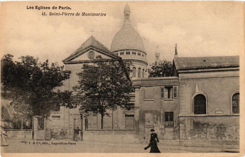 Carte postale ancienne Saint-Pierre de Montmartre à Paris 18e