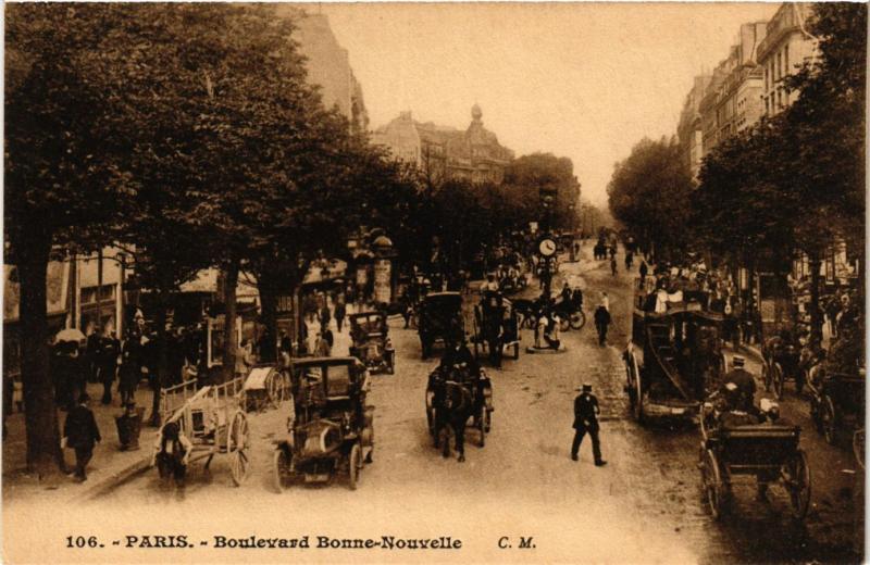 Carte postale ancienne Paris 10e - Boulevard Bonne Nuovelle à Paris 10e