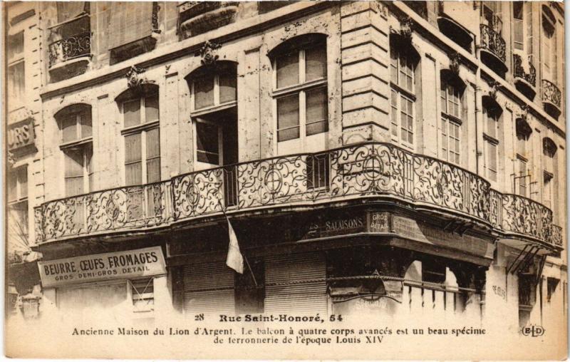 Carte postale ancienne Paris 1e - Rue Saint-Honoré, 54 à Paris 1er