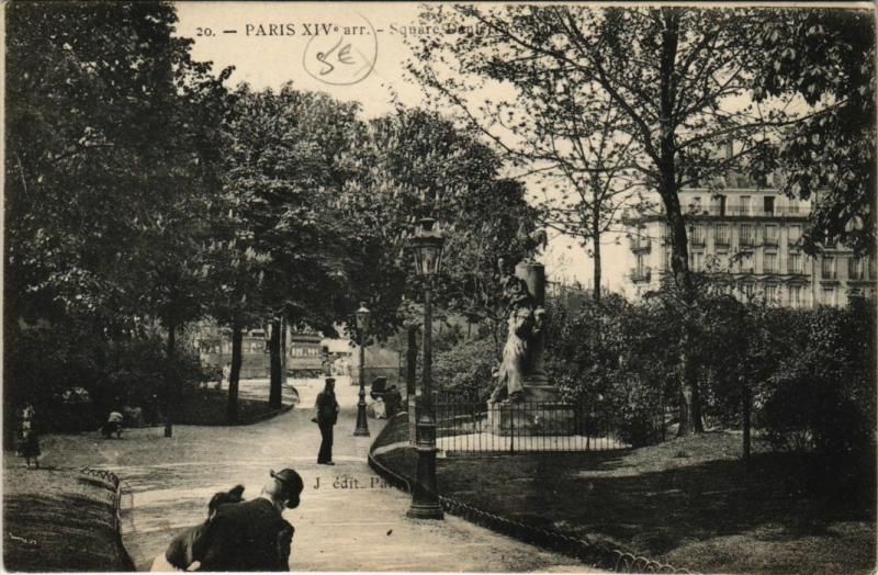 Carte postale ancienne Square Denfert-Rochereau à Paris 14e