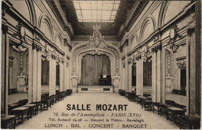 Carte postale ancienne Salle Mozart - 70, Rue de l'Assomption à Paris 16e