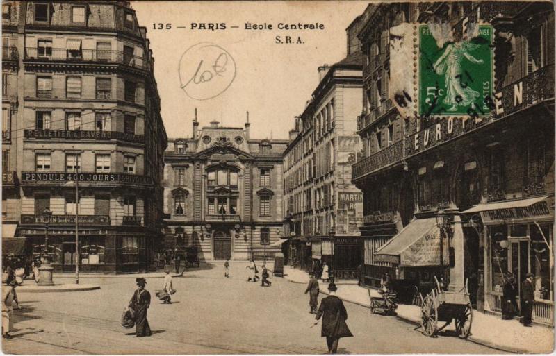 Carte postale ancienne Paris 3e - Ecole Centrale à Paris 3e