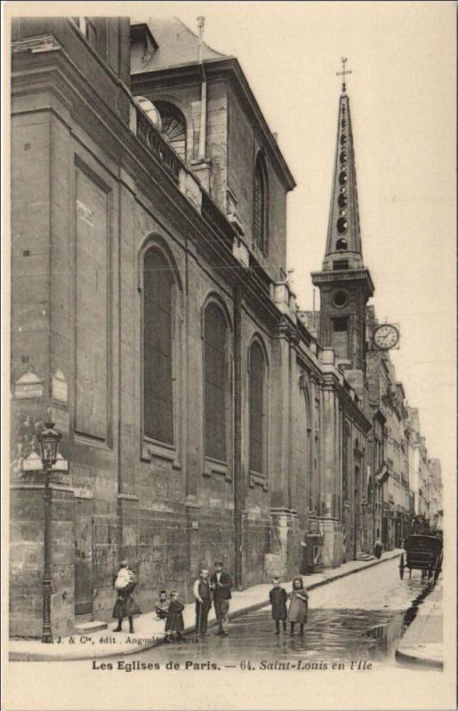 Carte postale ancienne Saint-Louis en l'Ile à Paris 4e