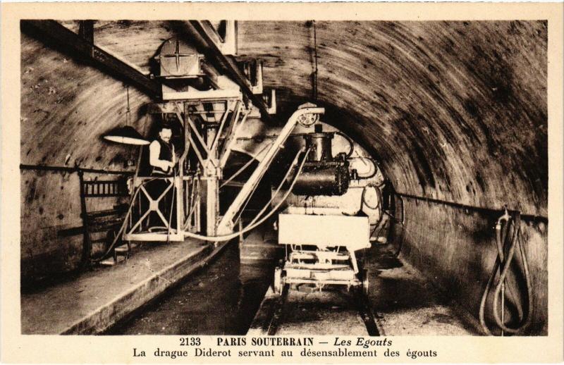 Carte postale ancienne Paris 4e - Les Egouts à Paris 4e