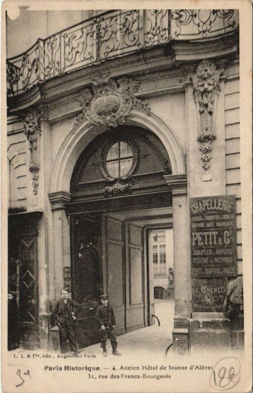 Carte postale ancienne Paris 3e - Paris Historique à Paris 3e