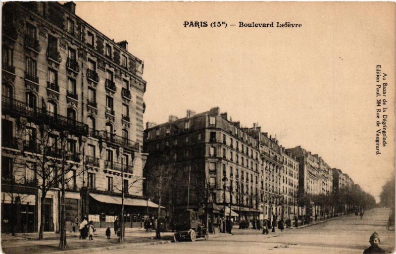 Carte postale ancienne Boulevard Lefèvre à Paris 15e