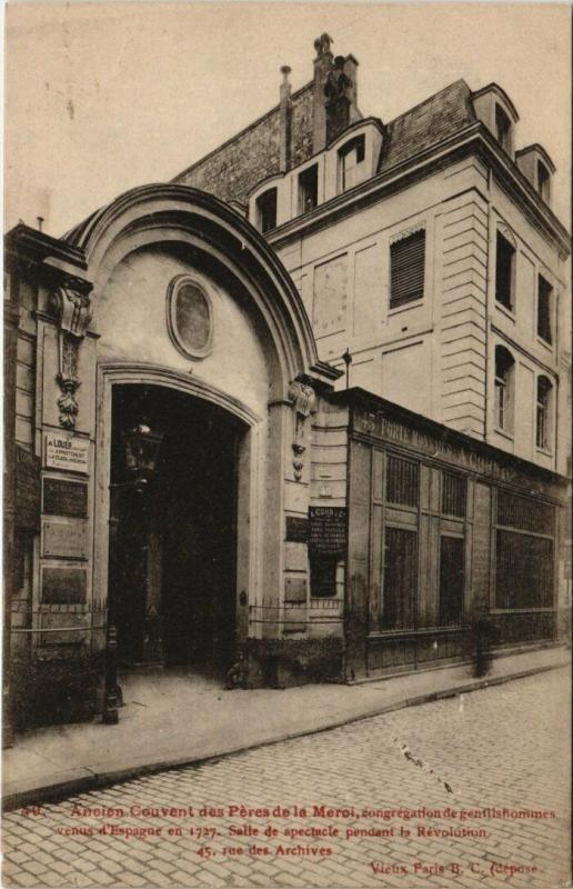 Carte postale ancienne Paris 3e - Ancien Couvent à Paris 3e