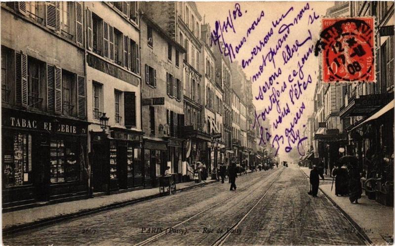 Carte postale ancienne Passy - Rue de Passy à Paris 16e
