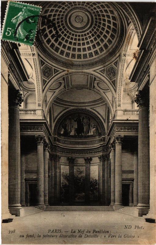 Carte postale ancienne Paris 5e-La Nef du Panthéon à Paris 5e