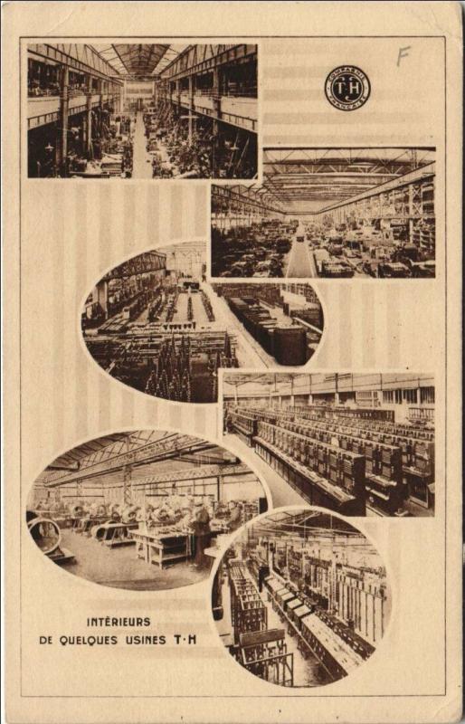 Carte postale ancienne Société Française des Electriciens - Rue de Staël - Intérieurs de quelques usines à Paris 15e