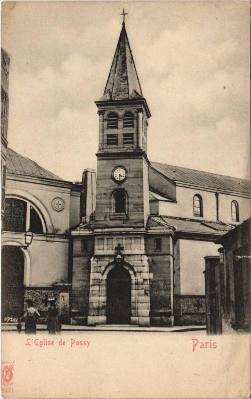 Carte postale ancienne L'Eglise de Passy à Paris 16e