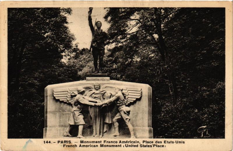 Carte postale ancienne Monument Franco Américain, Place des Etats-Unis à Paris 16e