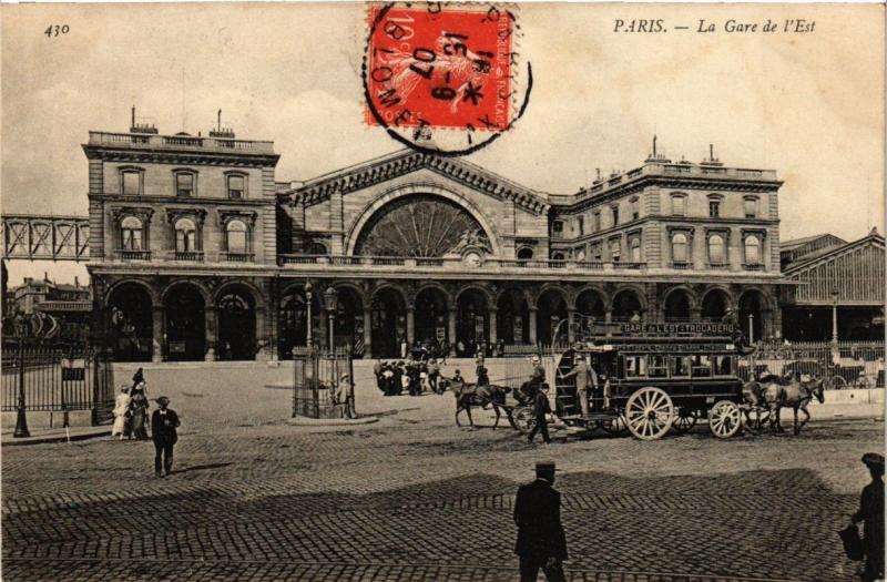 Carte postale ancienne Paris (10e) - Gare de l'Est à Paris 10e