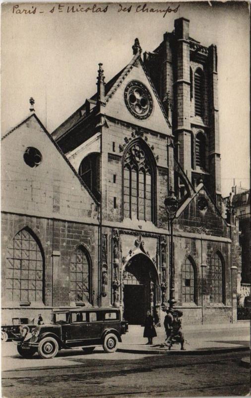 Carte postale ancienne Paris 4e - Eglise Saint-Nicolas des Champs à Paris 4e