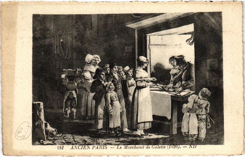 Carte postale ancienne Ancien Paris - Le Marchand de la Galette