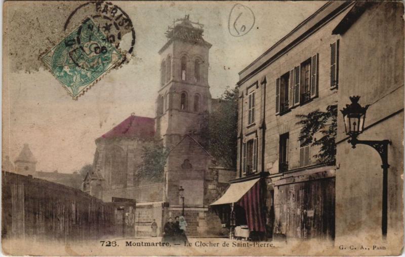 Carte postale ancienne Montmartre - Le Clocher de Saint-Pierre à Paris 18e
