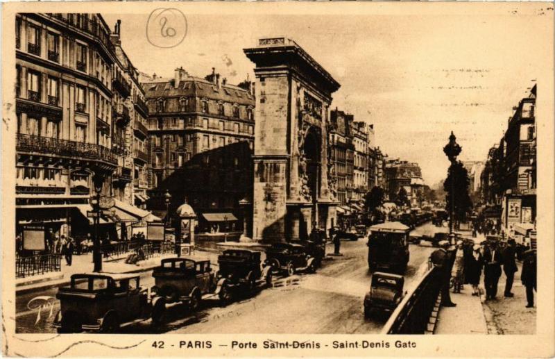 Carte postale ancienne Paris 14e - Porte Saint-Denis à Paris 10e