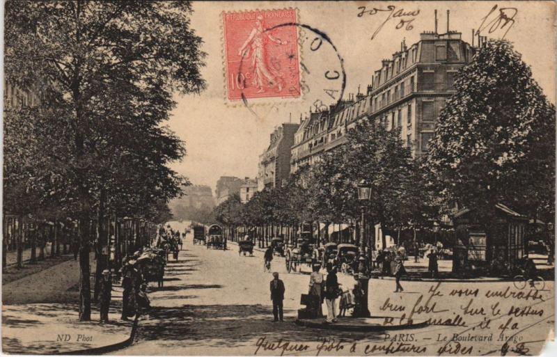 Carte postale ancienne Le boulevard Arago à Paris 13e