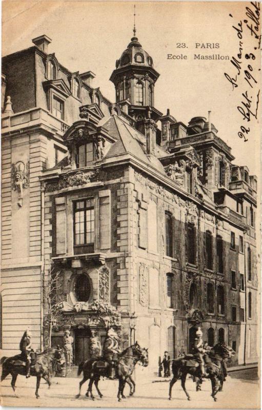 Carte postale ancienne Paris 4e Ecole Massillon ed. E.L.D à Paris 4e