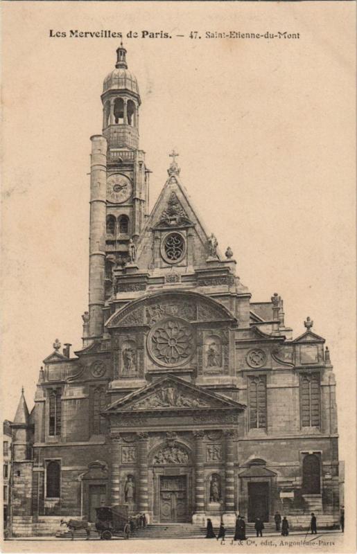 Carte postale ancienne Paris 5e Saint-Etienne-du-Mont à Paris 5e