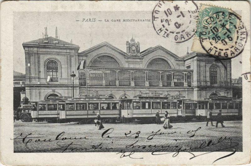 Carte postale ancienne La Gare Montparnasse à Paris 6e