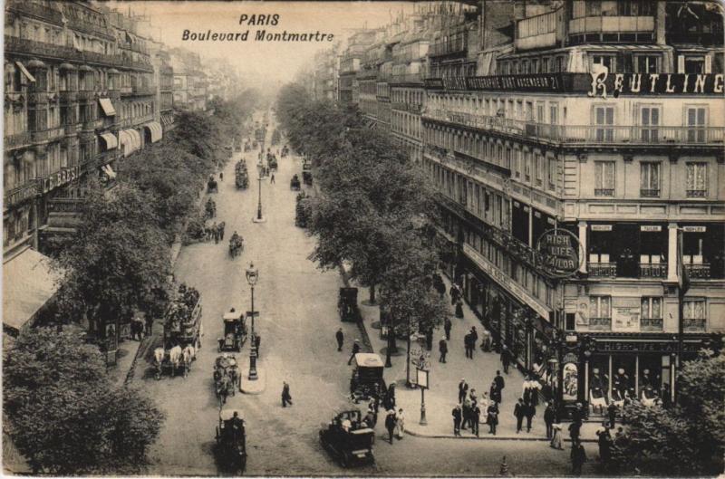 Carte postale ancienne Paris 9e Les Grands Boulevards