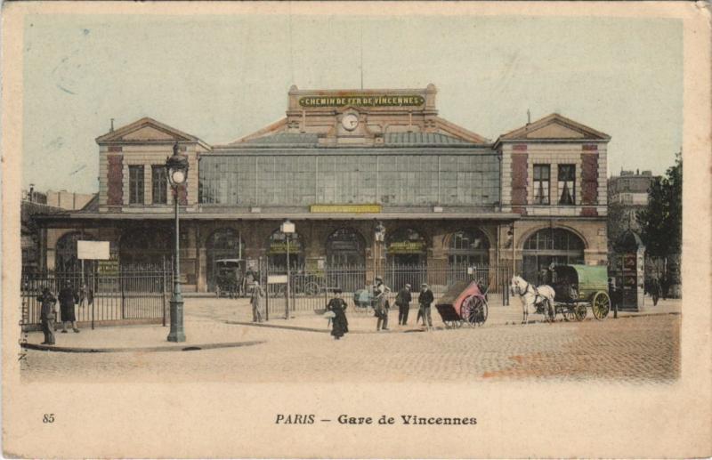 Carte postale ancienne Gare de Vincennes à Paris 12e