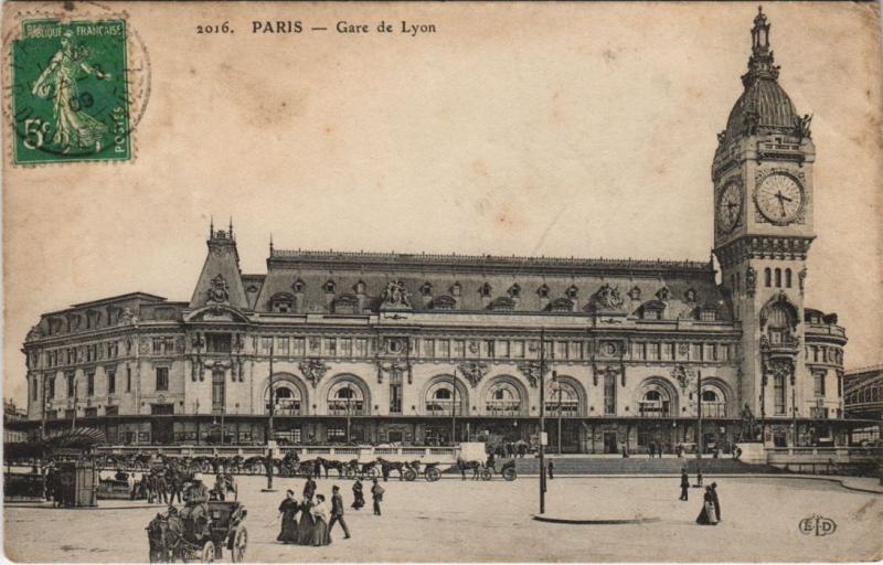 Carte postale ancienne Gare de Lyon à Paris 12e