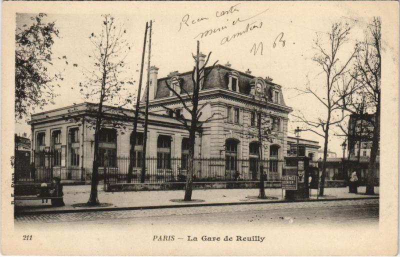 Carte postale ancienne La Gare de Reuilly à Paris 12e